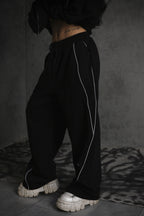 ESSNTIAL ELEMNTS OTS. Unisex 365G Reflection-Striped Straight-Leg Sweatpants - Essntial Elemnts