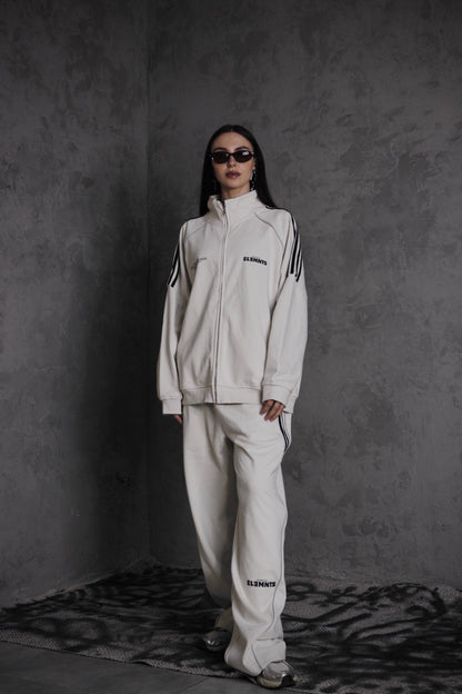 ESSNTIAL ELEMNTS OTS Unisex 365G Reflection Striped Straight-Leg Sweatpants