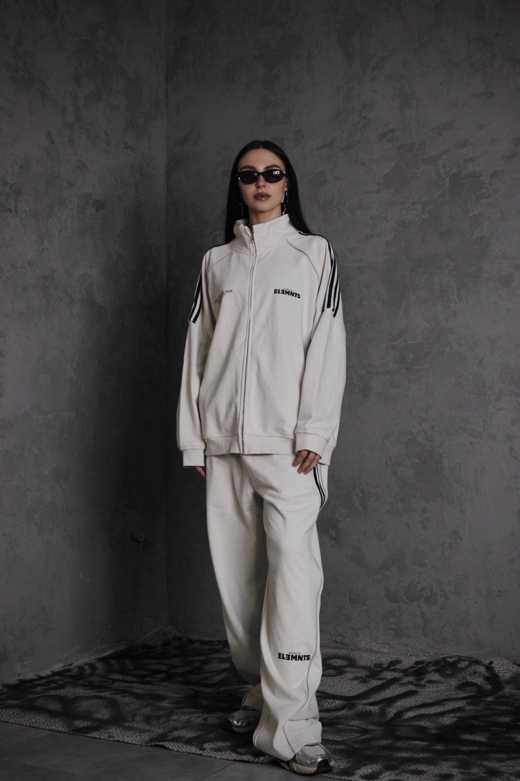 ESSNTIAL ELEMNTS OTS. Unisex 365G Reflection-Striped Raglan-Sleeve Jacket - Essntial Elemnts