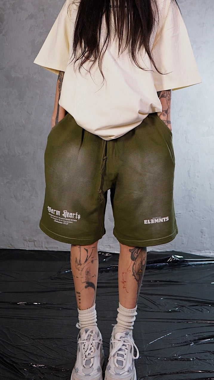 ESSNTIAL ELEMNTS WH 360G Washed Pattern Shorts - Essntial Elemnts