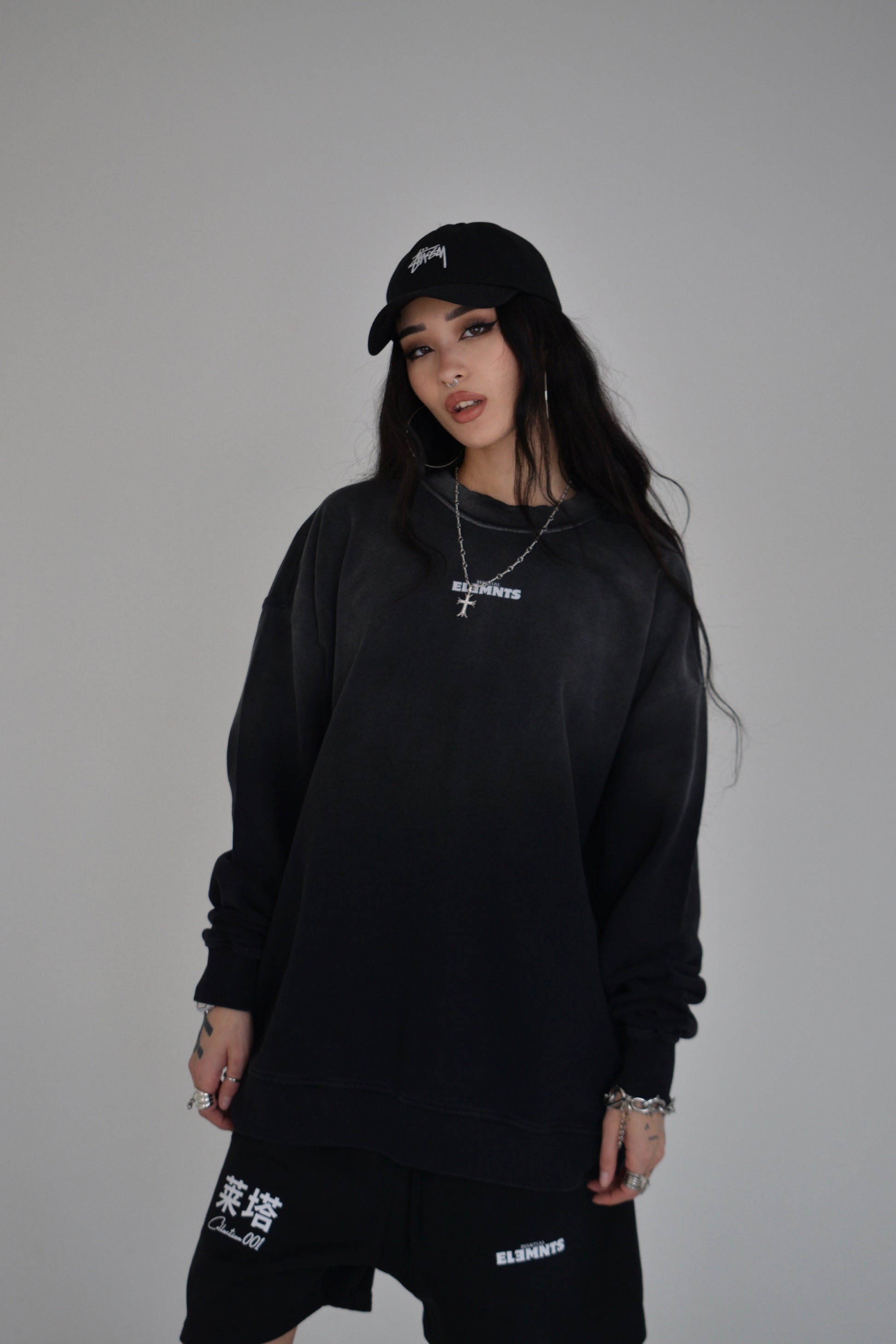 EE x LETTA Unisex 350G Handcrafted Washed DS Sweatshirt - Essntial Elemnts