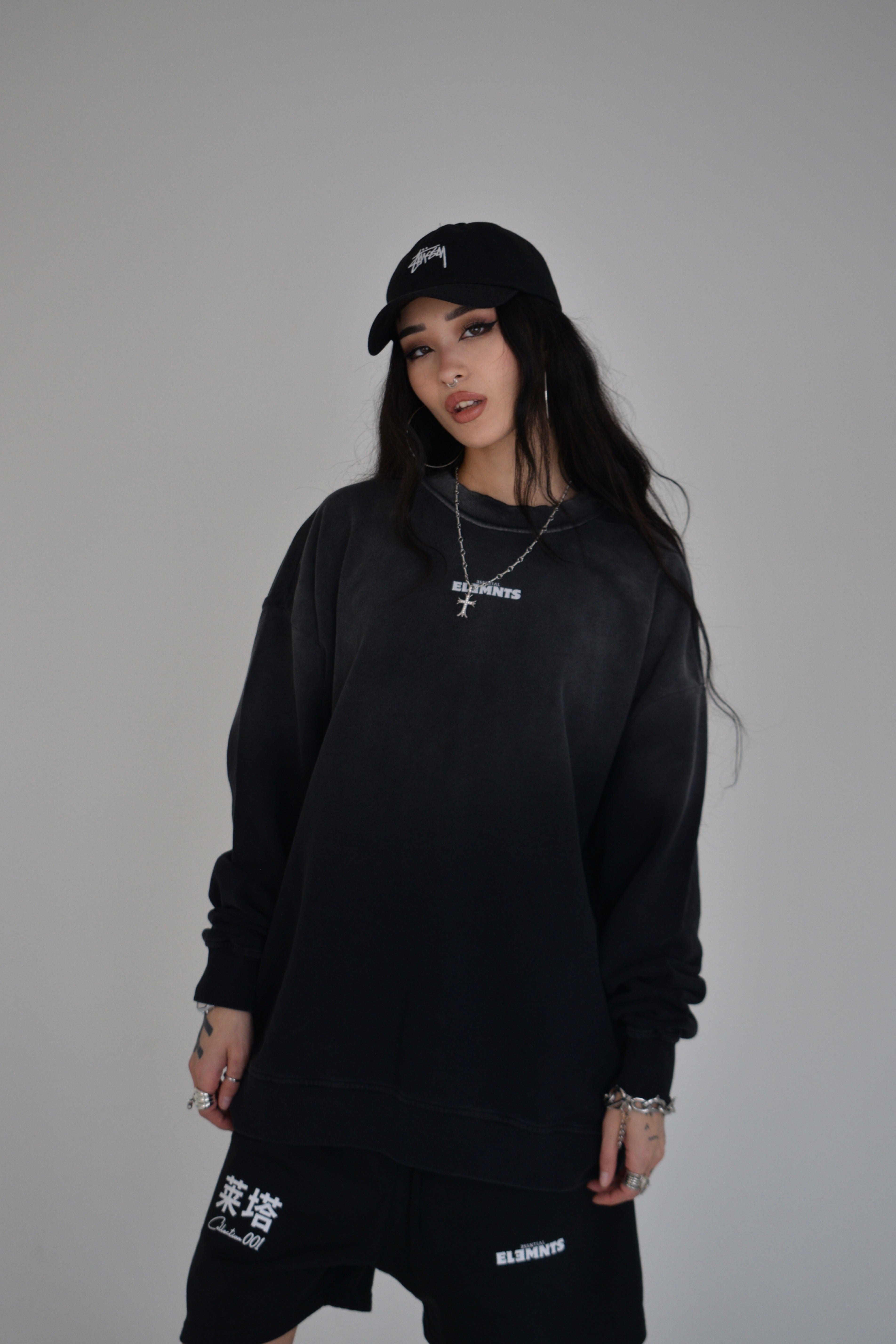 EE x LETTA Unisex 350G Handcrafted Washed DS Sweatshirt - Essntial Elemnts