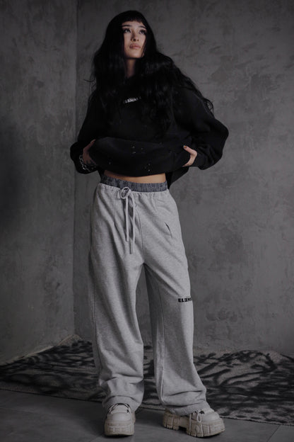 ESSNTIAL ELEMNTS OTS. Unisex 360G Vintage Washed Frayed Fleece Hoodie