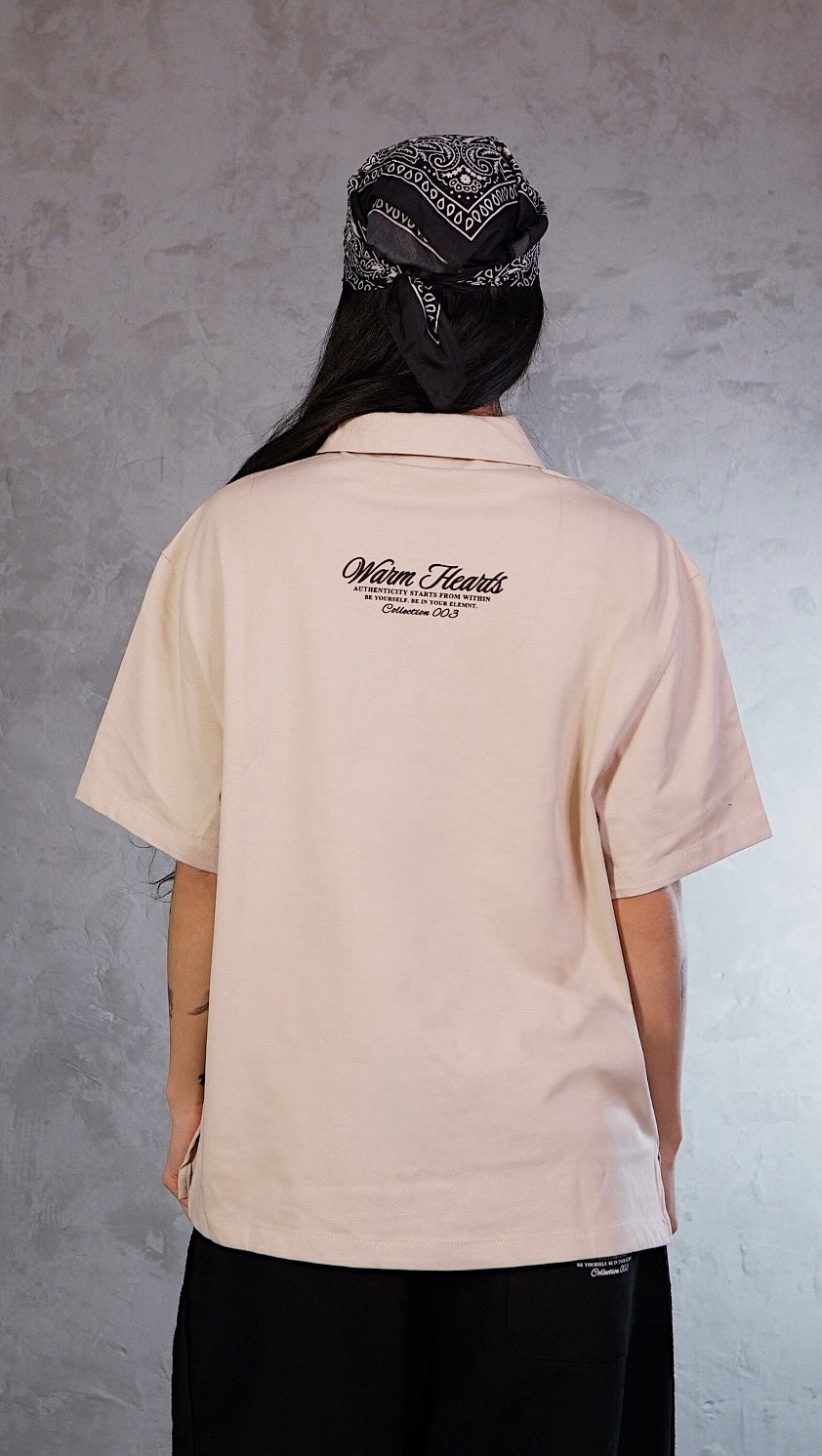 ESSNTIAL ELEMNTS WH 250G Half-Zip Cotton Polo Shirt - Essntial Elemnts
