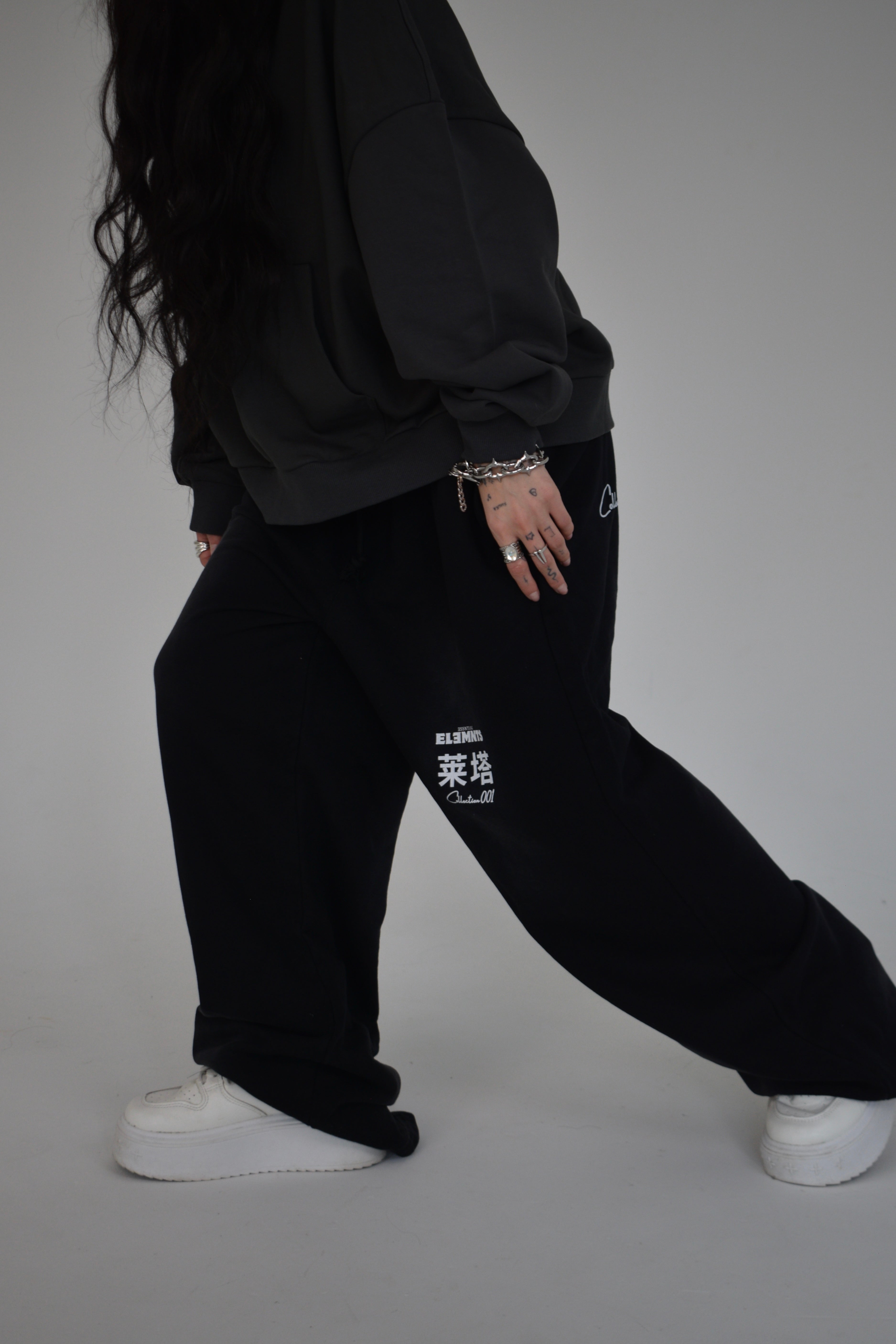 EE x LETTA Unisex 350G Handcrafted Monkey Wash Sweatpants - Essntial Elemnts