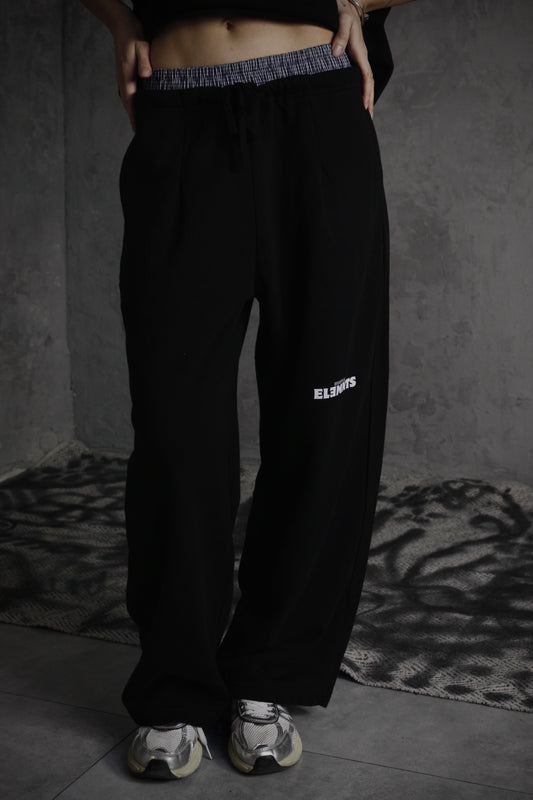 ESSNTIAL ELEMNTS OTS. Unisex 280G Plaid Contrast Waist Pants