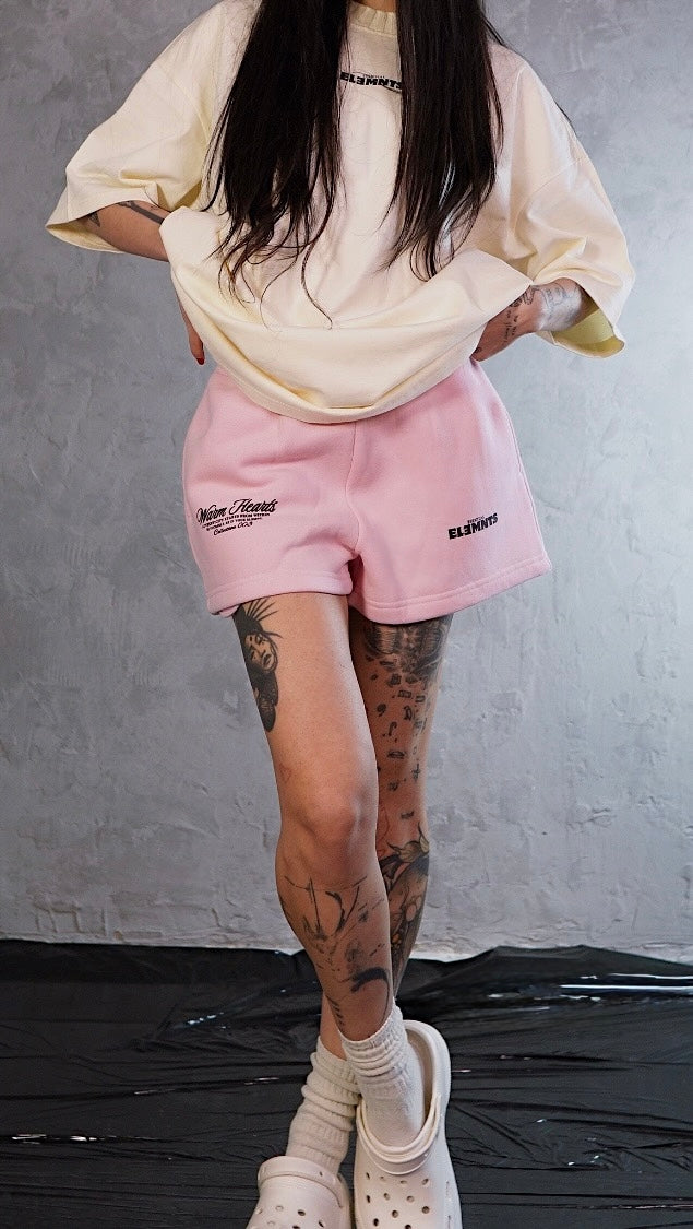 ESSNTIAL ELEMNTS WH Unisex 350G Fleece Drawstring Sweatshorts - Essntial Elemnts
