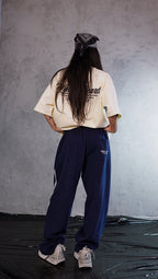 ESSNTIAL ELEMNTS WH 280G Curved Side Stripes Straight Sweatpants - Essntial Elemnts