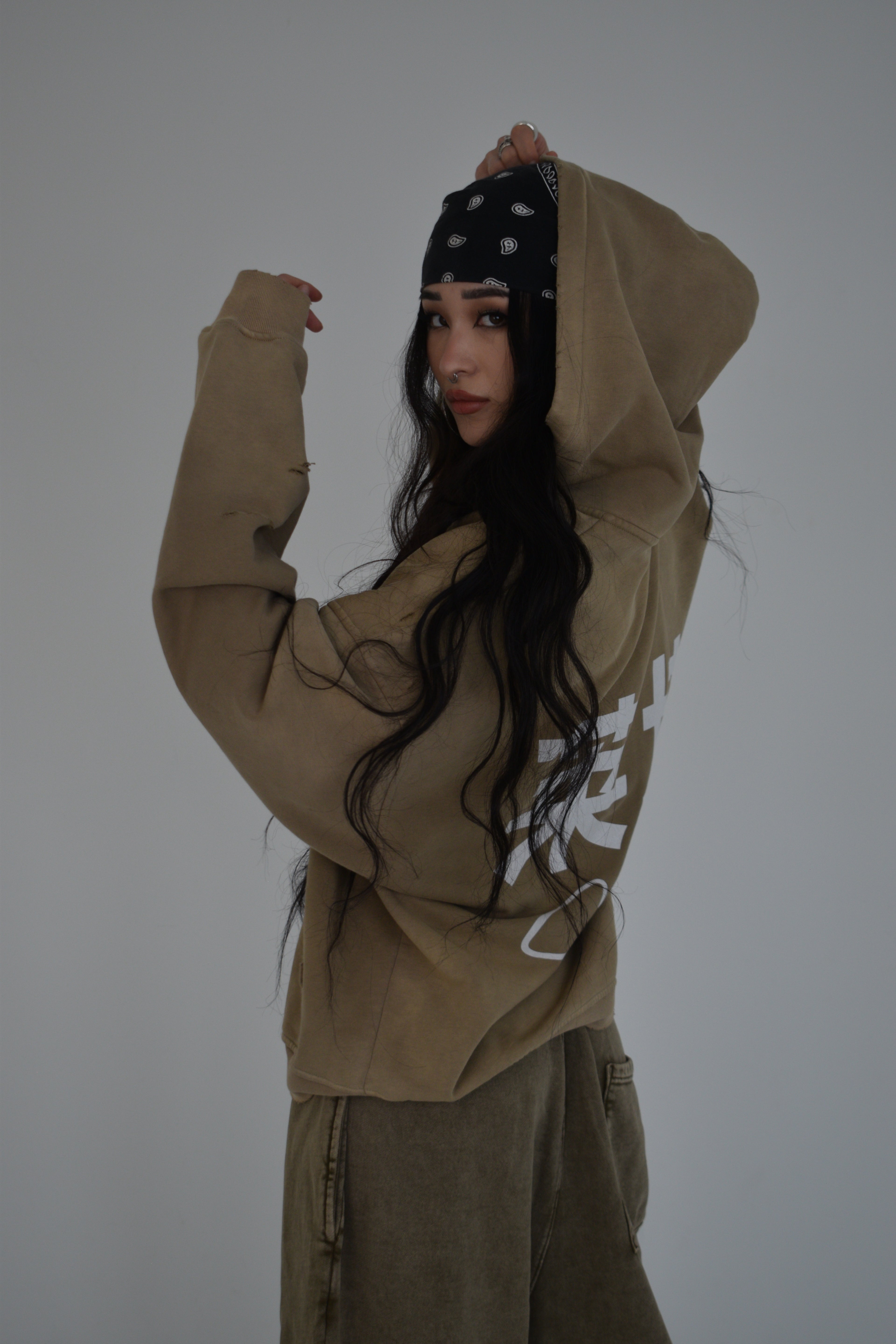 EE x LETTA Unisex 420G Hand-Frayed Faded Hoodie - Essntial Elemnts