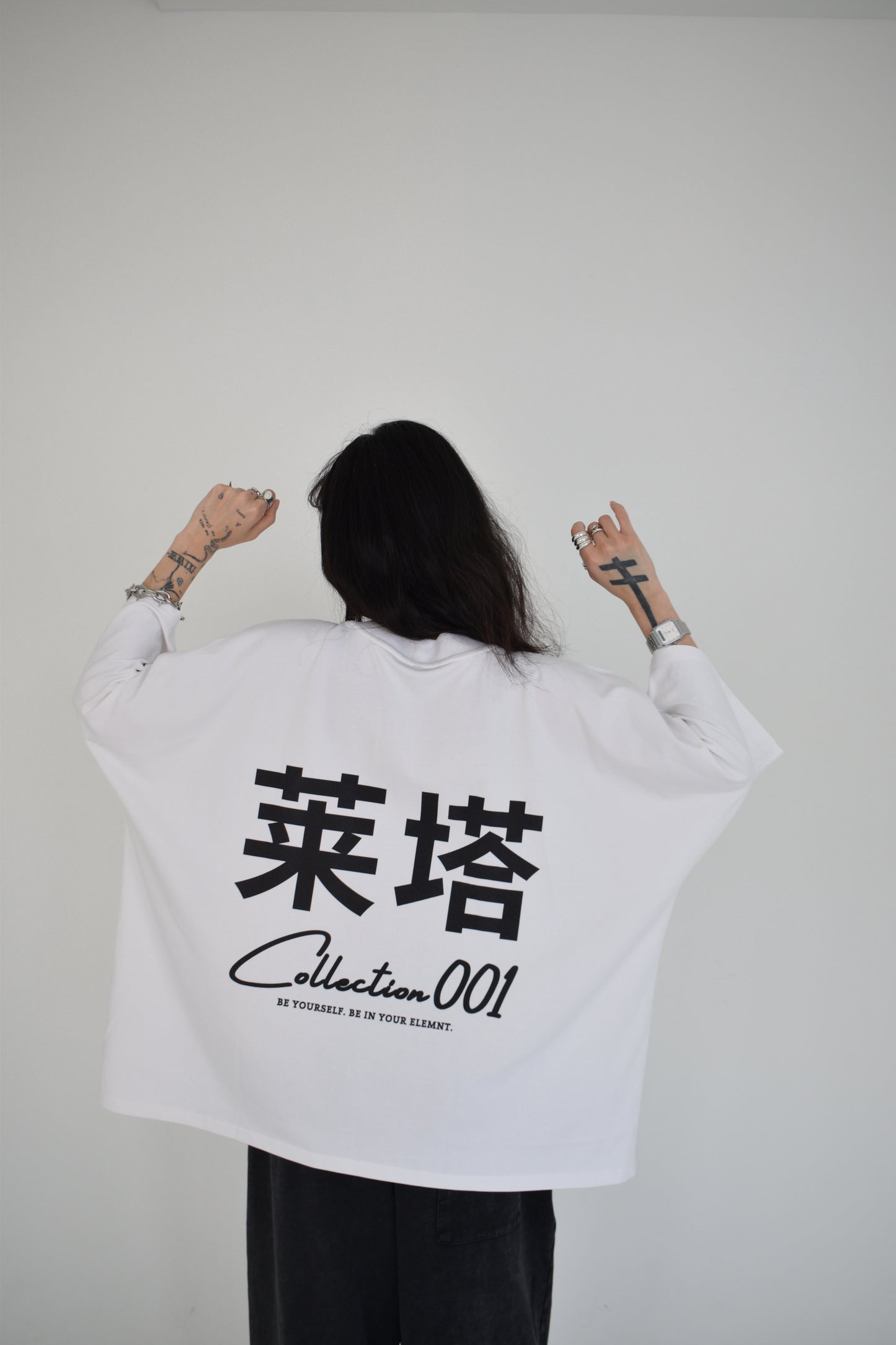 EE x LETTA Unisex 300G OS 1-piece Pattern Boxy Tee - Essntial Elemnts