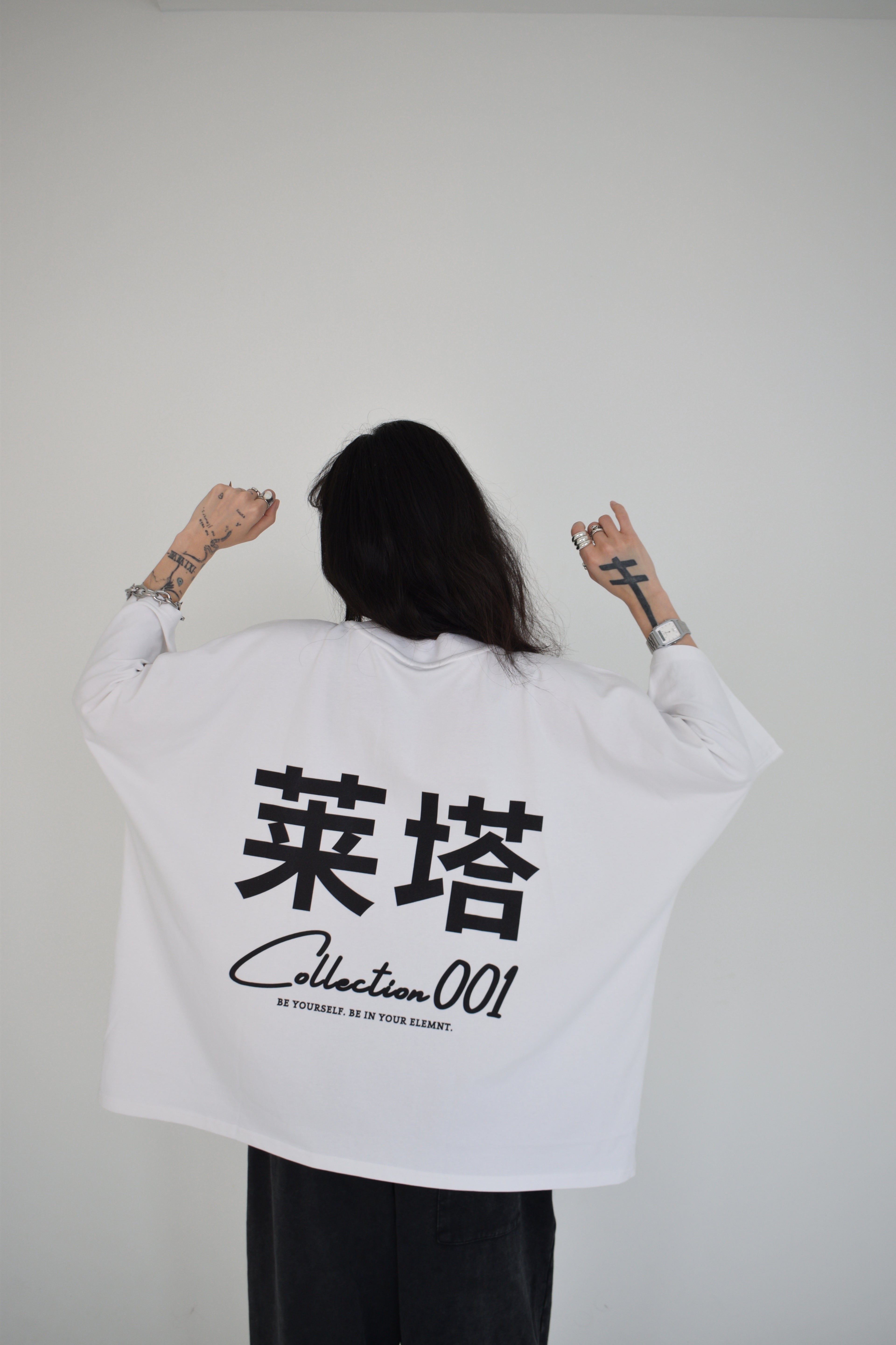EE x LETTA Unisex 300G OS 1-piece Pattern Boxy Tee - Essntial Elemnts