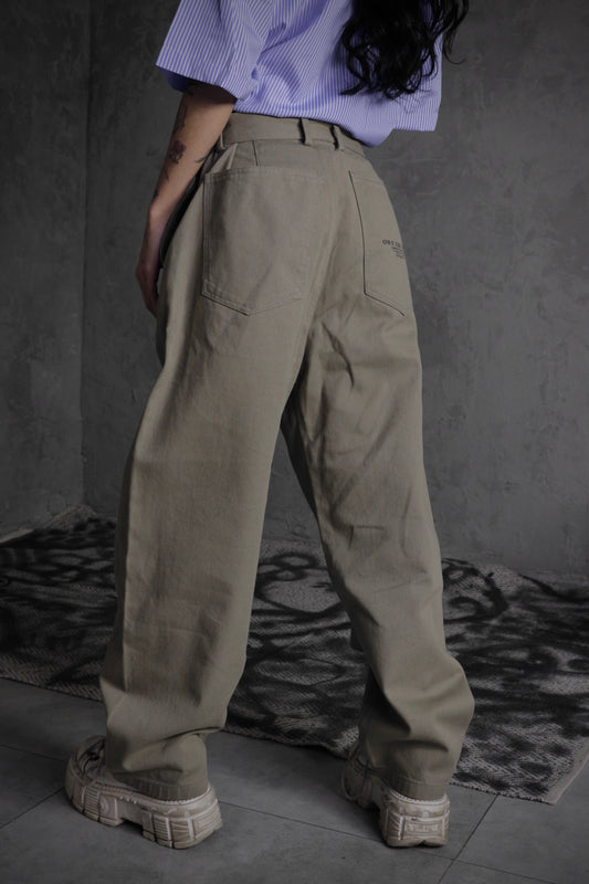 ESSNTIAL ELEMNTS OTS. Unisex 360G Belted Barrel-Leg Chino Pants