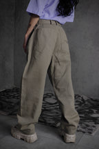 ESSNTIAL ELEMNTS OTS. Unisex 360G Belted Barrel-Leg Chino Pants - Essntial Elemnts