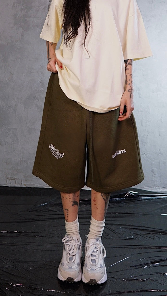ESSNTIAL ELEMNTS WH 500G Heavyweight Fleece Shorts - Essntial Elemnts
