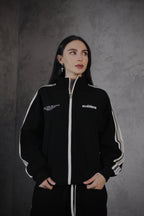 ESSNTIAL ELEMNTS OTS. Unisex 340G Contrast Side-Stripe Stand-Collar Jacket - Essntial Elemnts