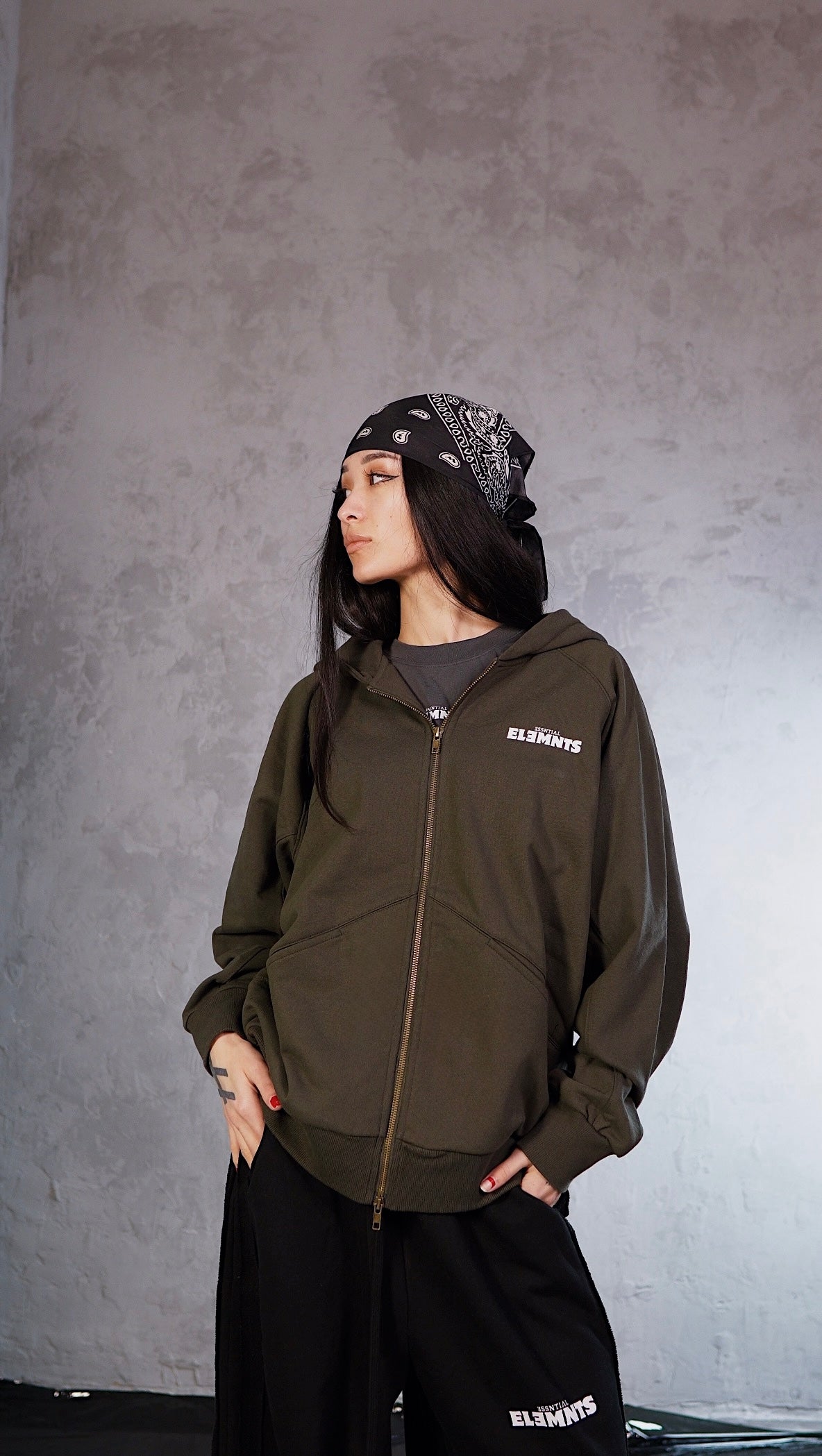 ESSNTIAL ELEMNTS WH Unisex 365G Dolman Sleeve Zip-Through Fleece Hoodie - Essntial Elemnts