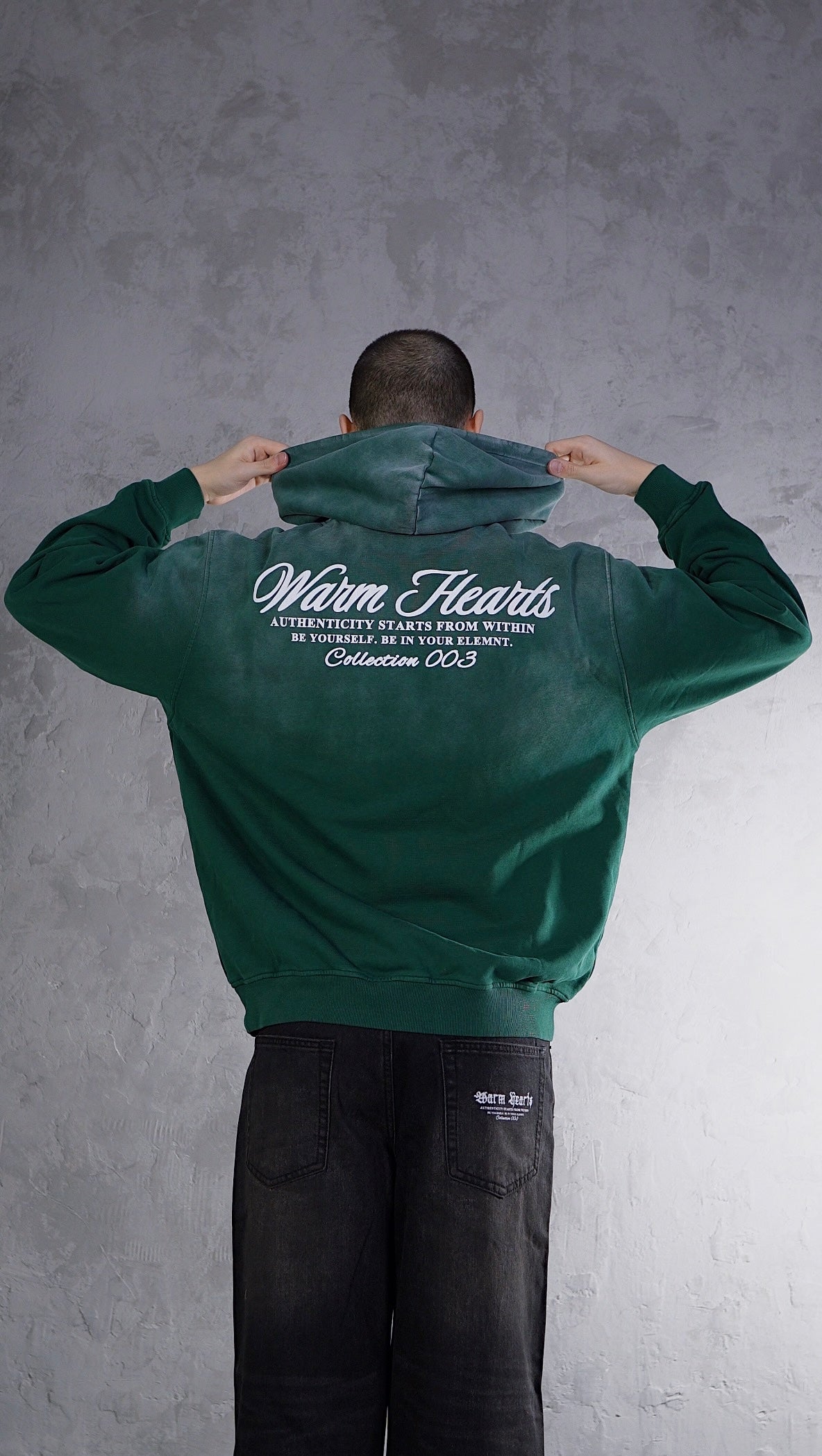 ESSNTIAL ELEMNTS WH Unisex 400G Heavyweight Faded Oversize Hoodie - Essntial Elemnts