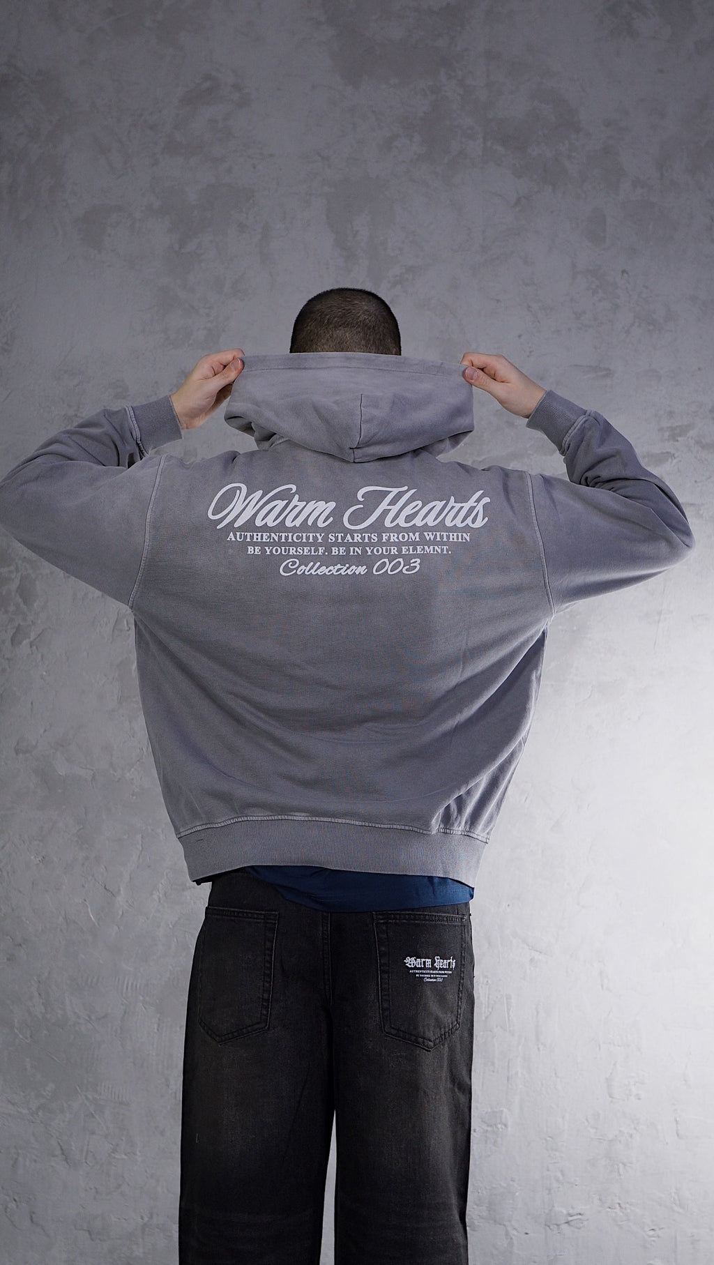 ESSNTIAL ELEMNTS WH Unisex 400G Heavyweight Faded Oversize Hoodie - Essntial Elemnts