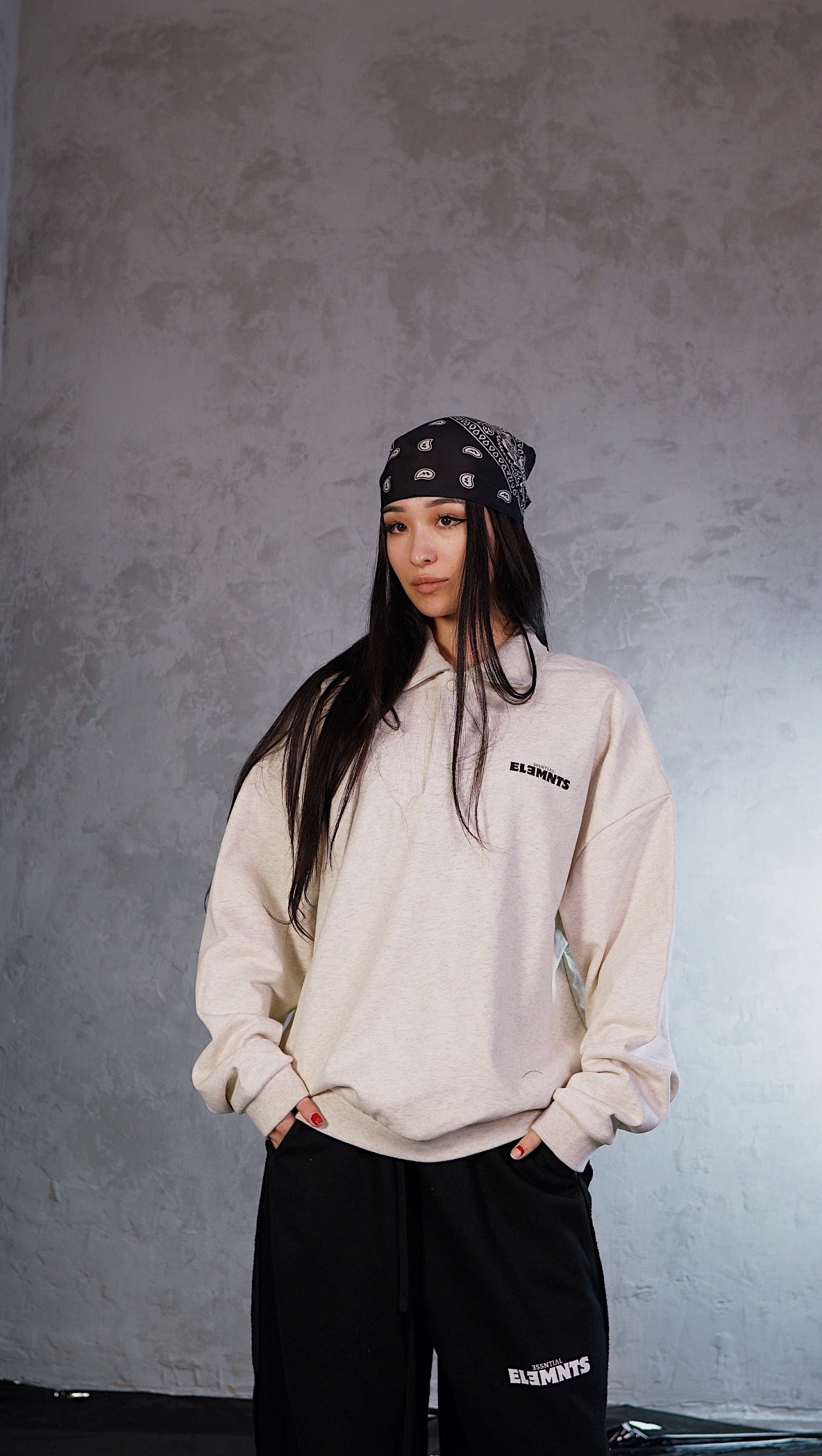 ESSNTIAL ELEMNTS WH 445G Heavyweight Fleece Polo Sweatshirt - Essntial Elemnts