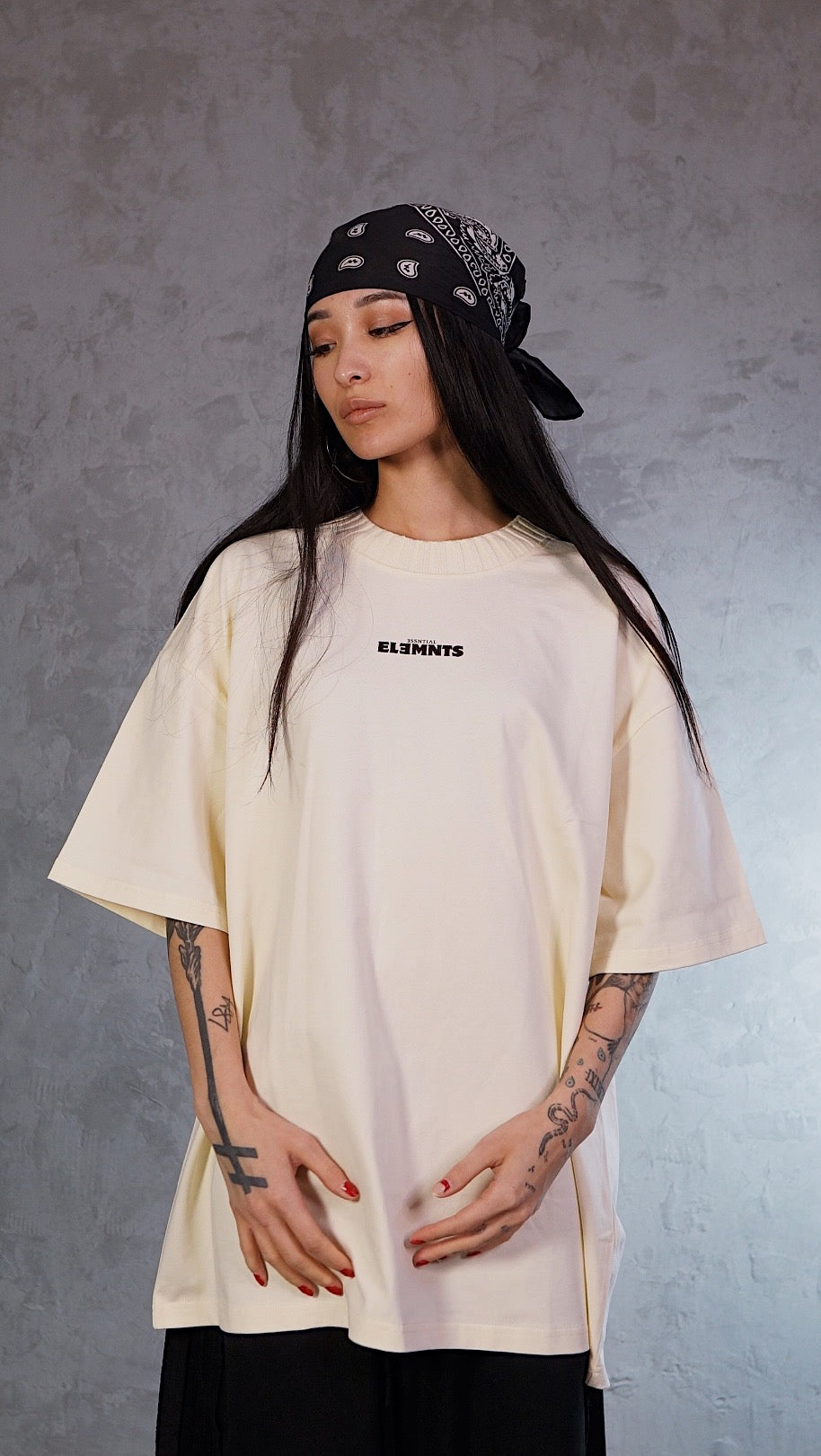 ESSNTIAL ELEMNTS WH 305G Heavyweight Knitted Round Neck Tee - Essntial Elemnts