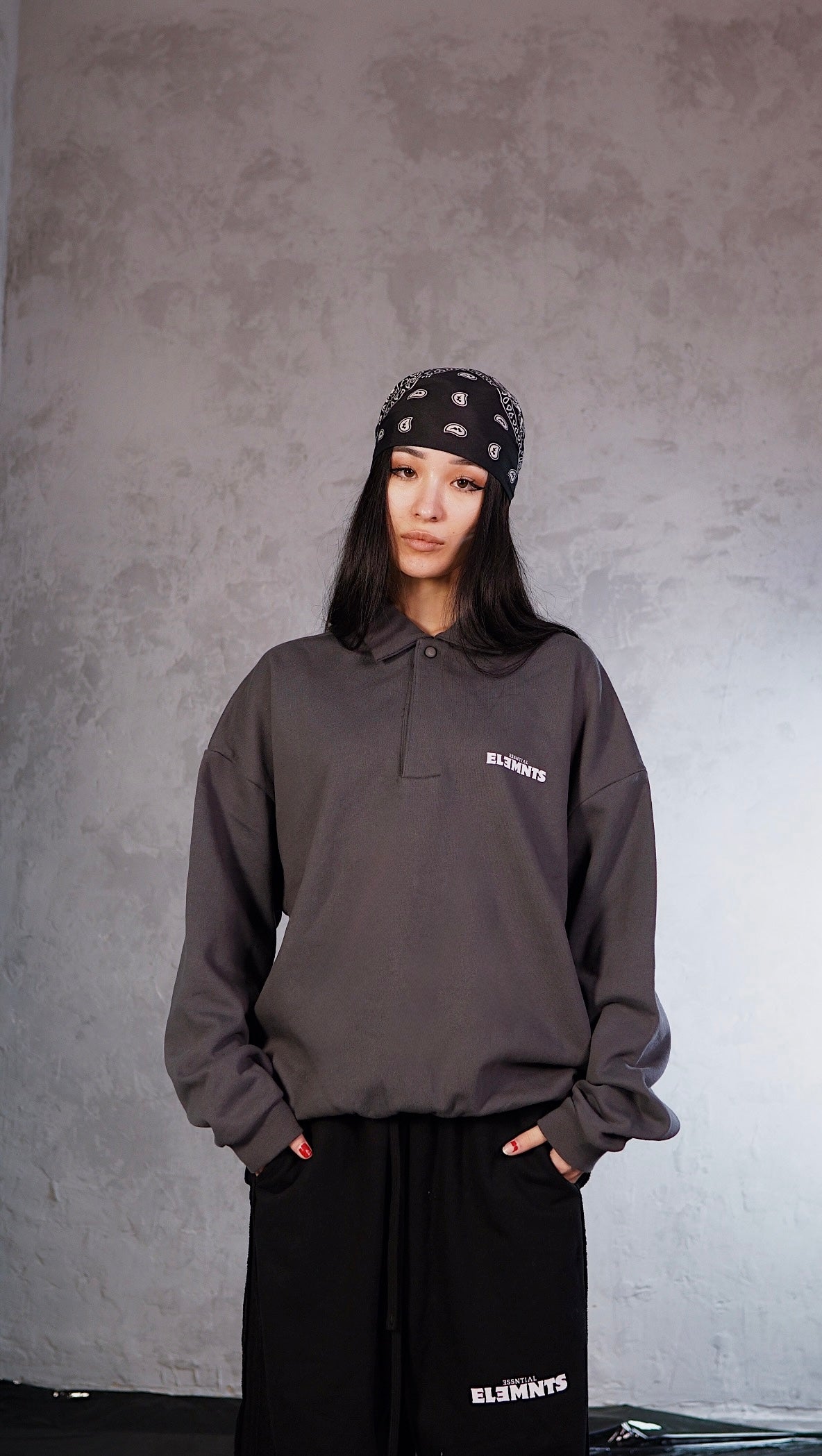 ESSNTIAL ELEMNTS WH 445G Heavyweight Fleece Polo Sweatshirt - Essntial Elemnts