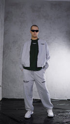 ESSNTIAL ELEMNTS WH 350G Zip-Up Fleeced Jacket - Essntial Elemnts