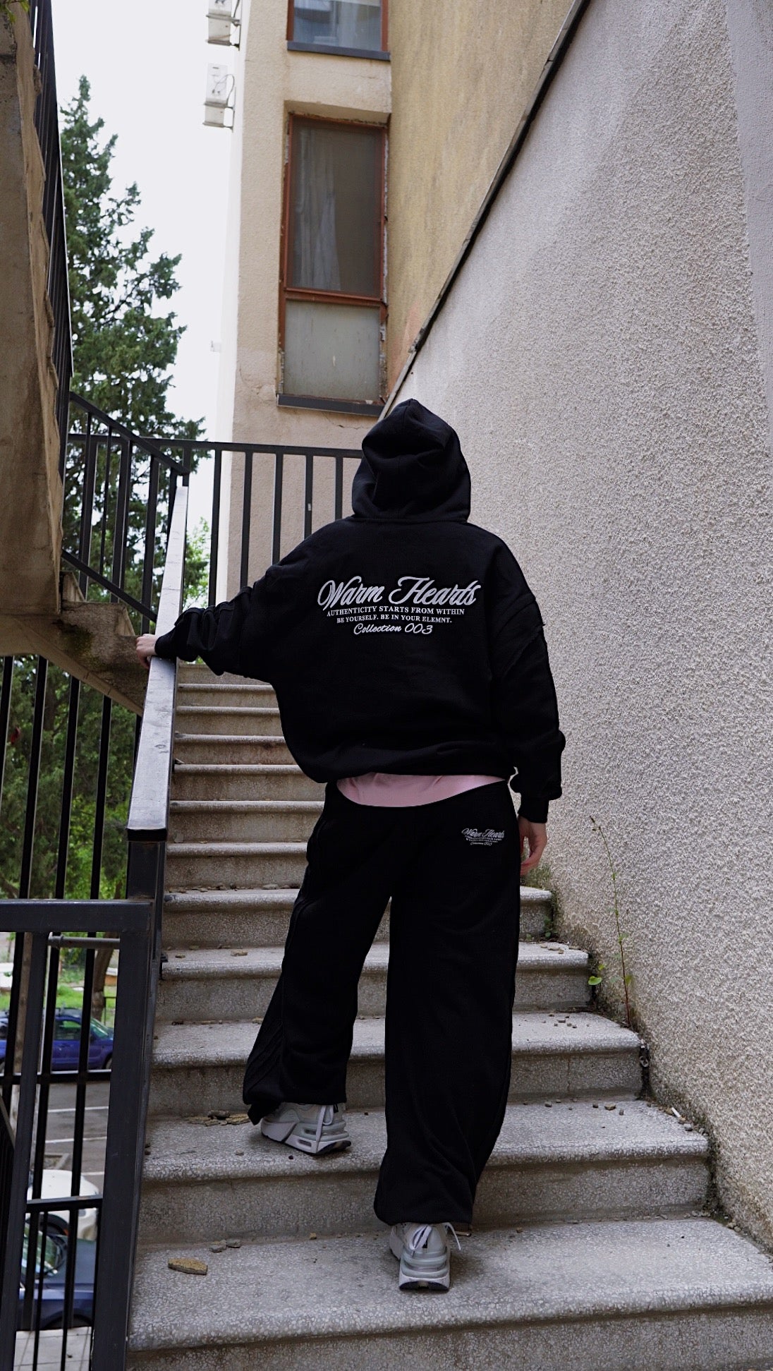 ESSNTIAL ELEMNTS WH Unisex 450G Side Taped Raw Edge Zipped Hoodie - Essntial Elemnts