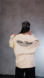 ESSNTIAL ELEMNTS WH 290G Knitted Round Neck Oversize Sweatshirt - Essntial Elemnts