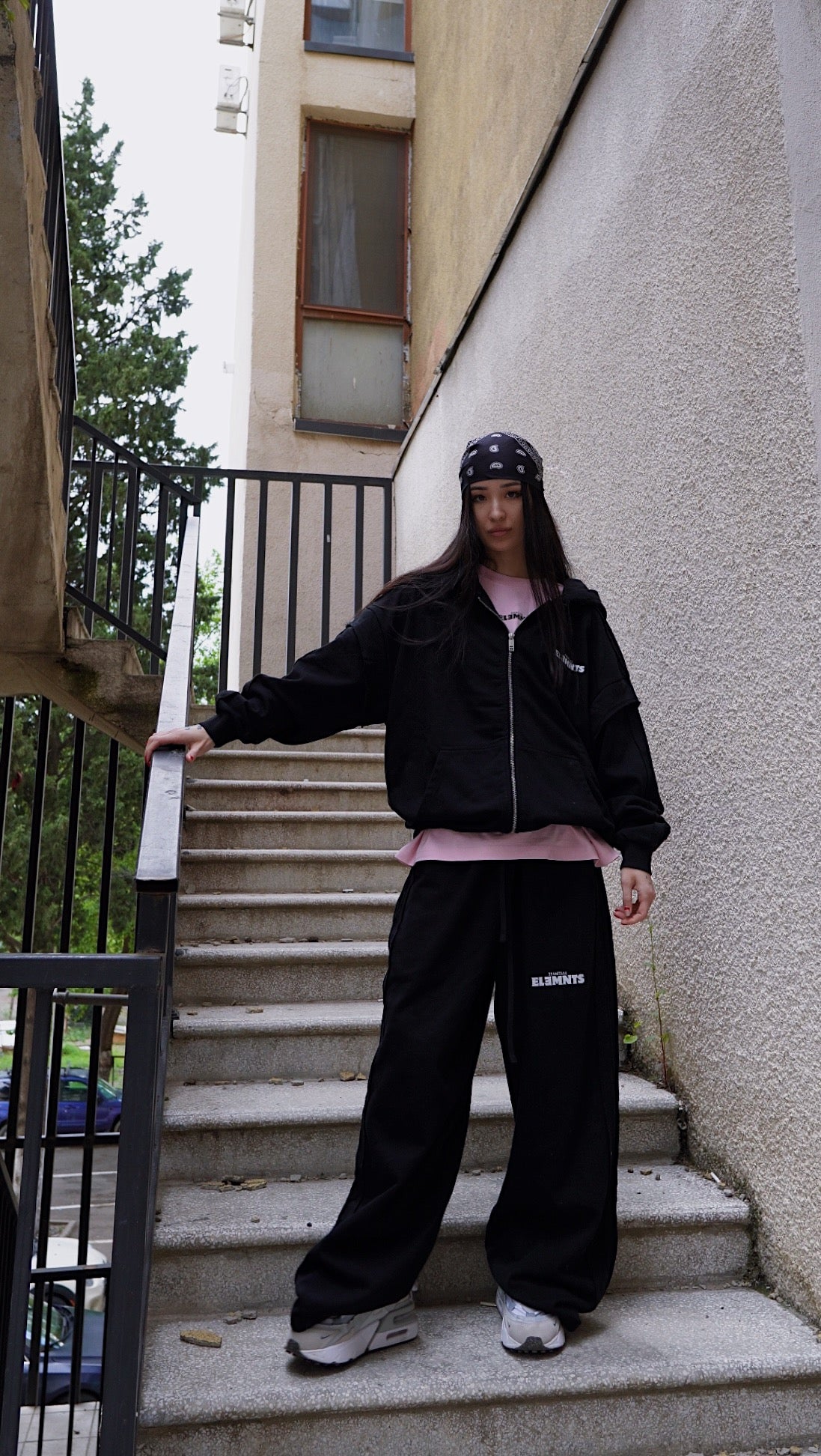 ESSNTIAL ELEMNTS WH Unisex 450G Side Taped Raw Edge Zipped Hoodie - Essntial Elemnts