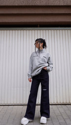 ESSNTIAL ELEMNTS WH 450G Half-Zip Rolled Edge Fleece Sweatshirt - Essntial Elemnts