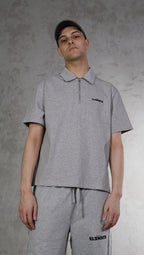 ESSNTIAL ELEMNTS WH 250G Half-Zip Cotton Polo Shirt - Essntial Elemnts