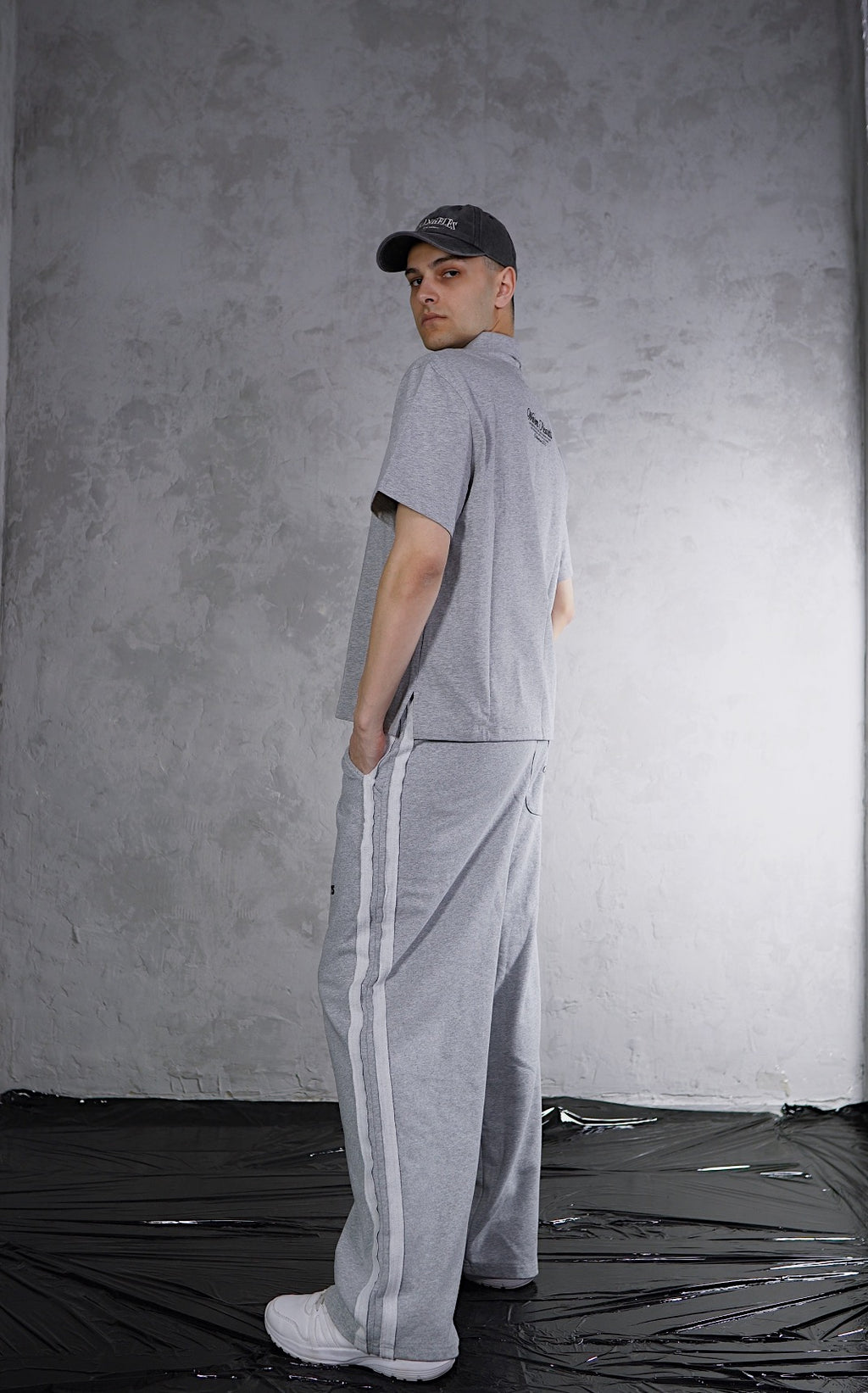 ESSNTIAL ELEMNTS WH 250G Half-Zip Cotton Polo Shirt - Essntial Elemnts