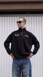 ESSNTIAL ELEMNTS WH 450G Half-Zip Rolled Edge Fleece Sweatshirt - Essntial Elemnts