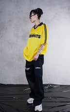 ESSNTIAL ELEMNTS WH 165G Contrast Collar Striped Jersey - Essntial Elemnts