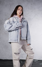 ESSNTIAL ELEMNTS WH Unisex 385G Vintage Wash Zip Denim Jacket - Essntial Elemnts