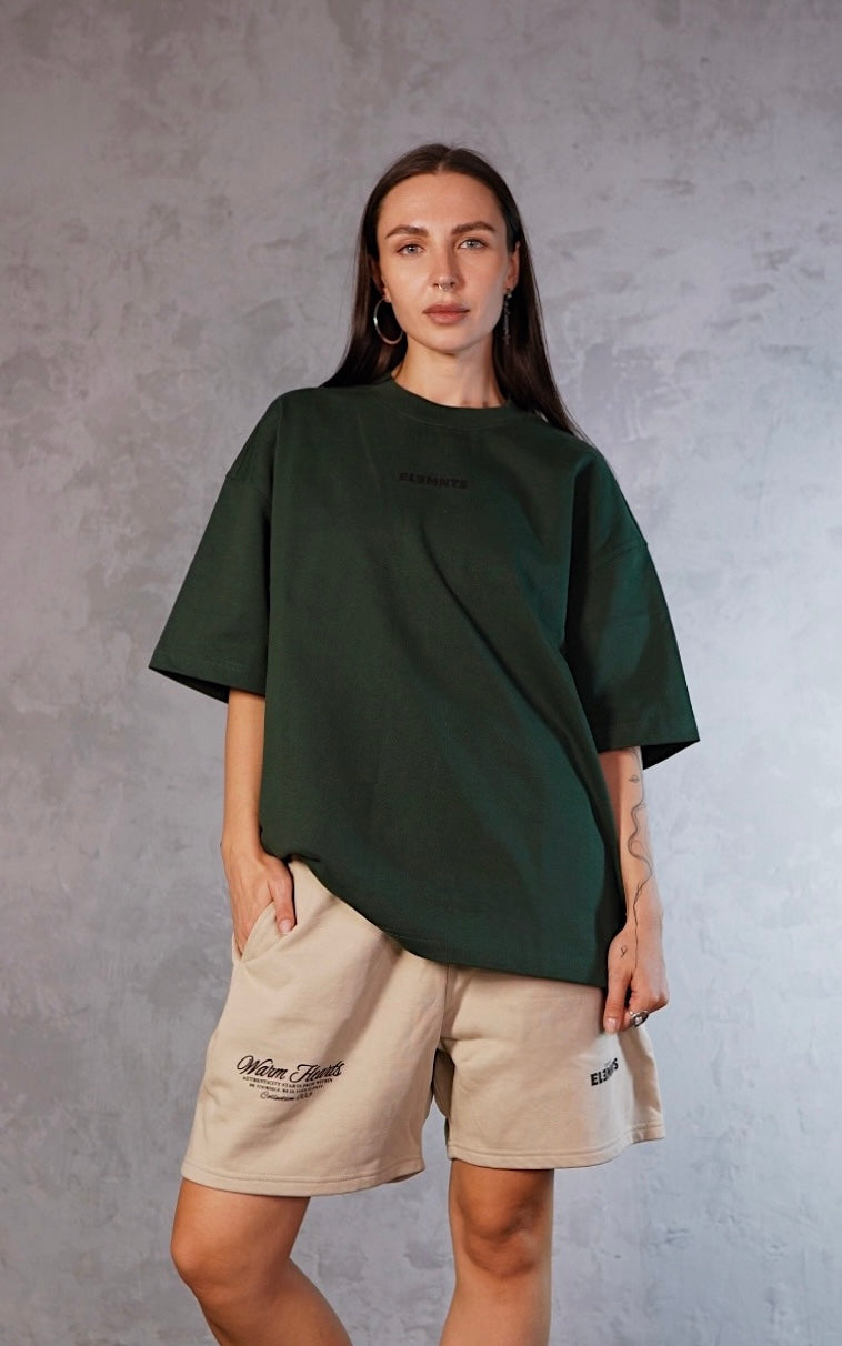 ESSNTIAL ELEMNTS WH Unisex 400G Boxy Oversized Tee - Essntial Elemnts