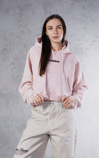 ESSNTIAL ELEMNTS WH Women's 355G Snow Washed Cropped Hoodie - Essntial Elemnts