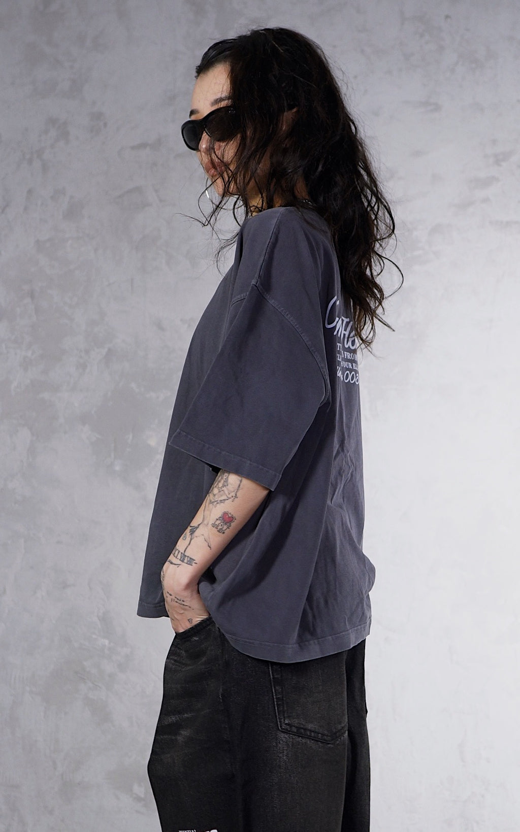 ESSNTIAL ELEMNTS WH Unisex 260G Vintage Washed Boxy Tee - Essntial Elemnts