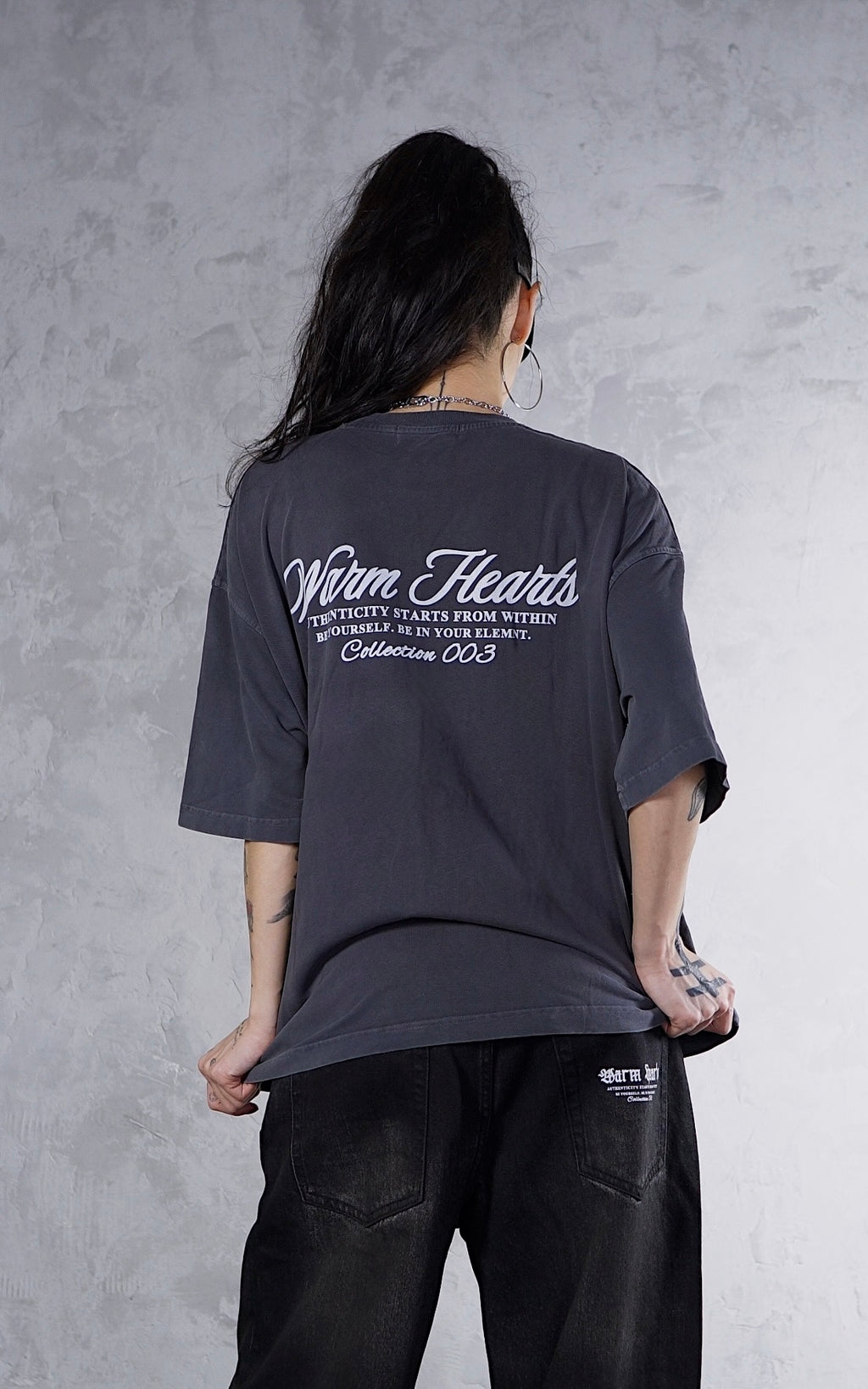 ESSNTIAL ELEMNTS WH Unisex 260G Vintage Washed Boxy Tee - Essntial Elemnts