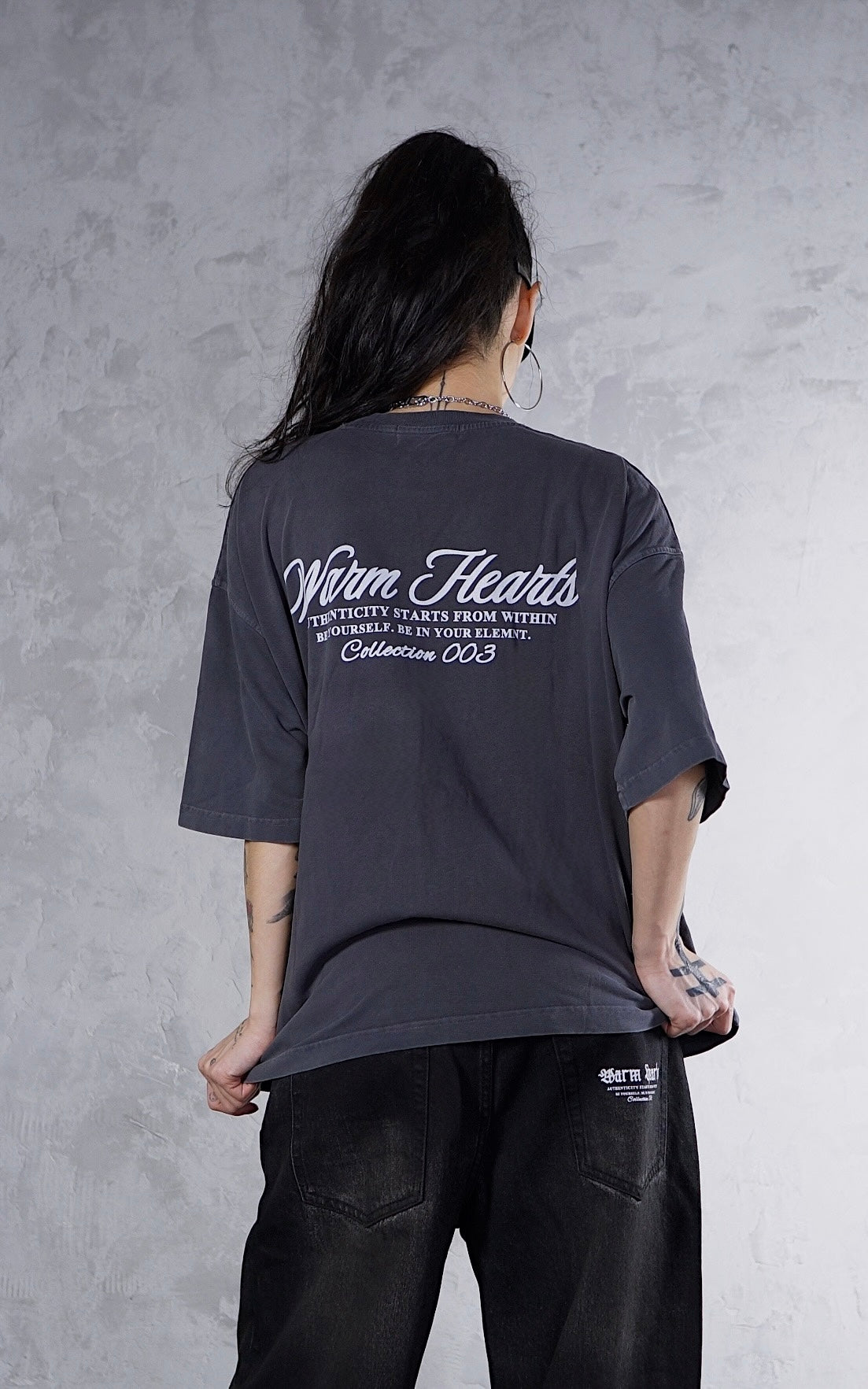 ESSNTIAL ELEMNTS WH Unisex 260G Vintage Washed Boxy Tee - Essntial Elemnts
