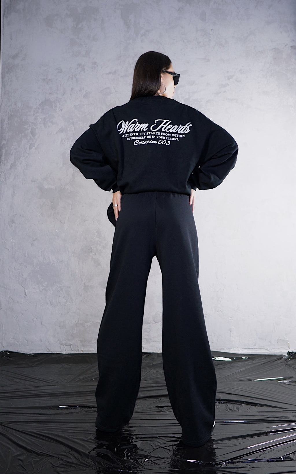 ESSNTIAL ELEMNTS WH 290G Knitted Round Neck Oversize Sweatshirt - Essntial Elemnts
