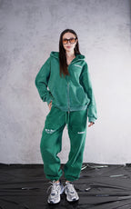 ESSNTIAL ELEMNTS WH Unisex 355G Zip-Through Boxy Fleece Hoodie - Essntial Elemnts