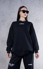 ESSNTIAL ELEMNTS WH 290G Knitted Round Neck Oversize Sweatshirt - Essntial Elemnts