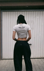 ESSNTIAL ELEMNTS WH Women's 180G Fitted Crop Cotton Tee - Essntial Elemnts