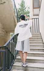 ESSNTIAL ELEMNTS WH 250G Oversized Long Drop Shoulder Tee - Essntial Elemnts