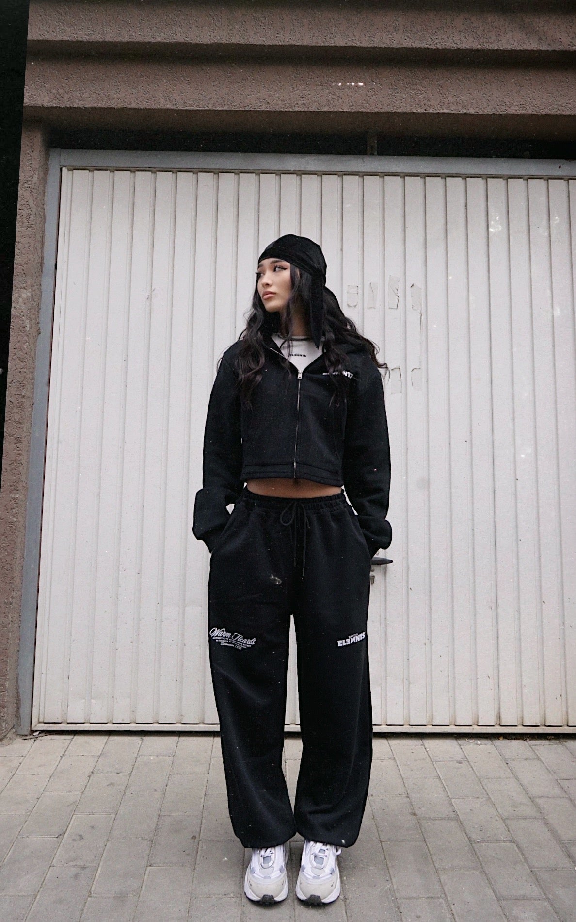ESSNTIAL ELEMNTS WH Women's 350G Cropped Zip-Up Hoodie - Essntial Elemnts
