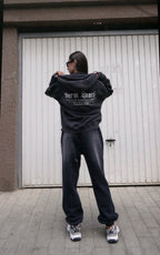 ESSNTIAL ELEMNTS WH 355G Faded Boxy Zipped Hoodie - Essntial Elemnts