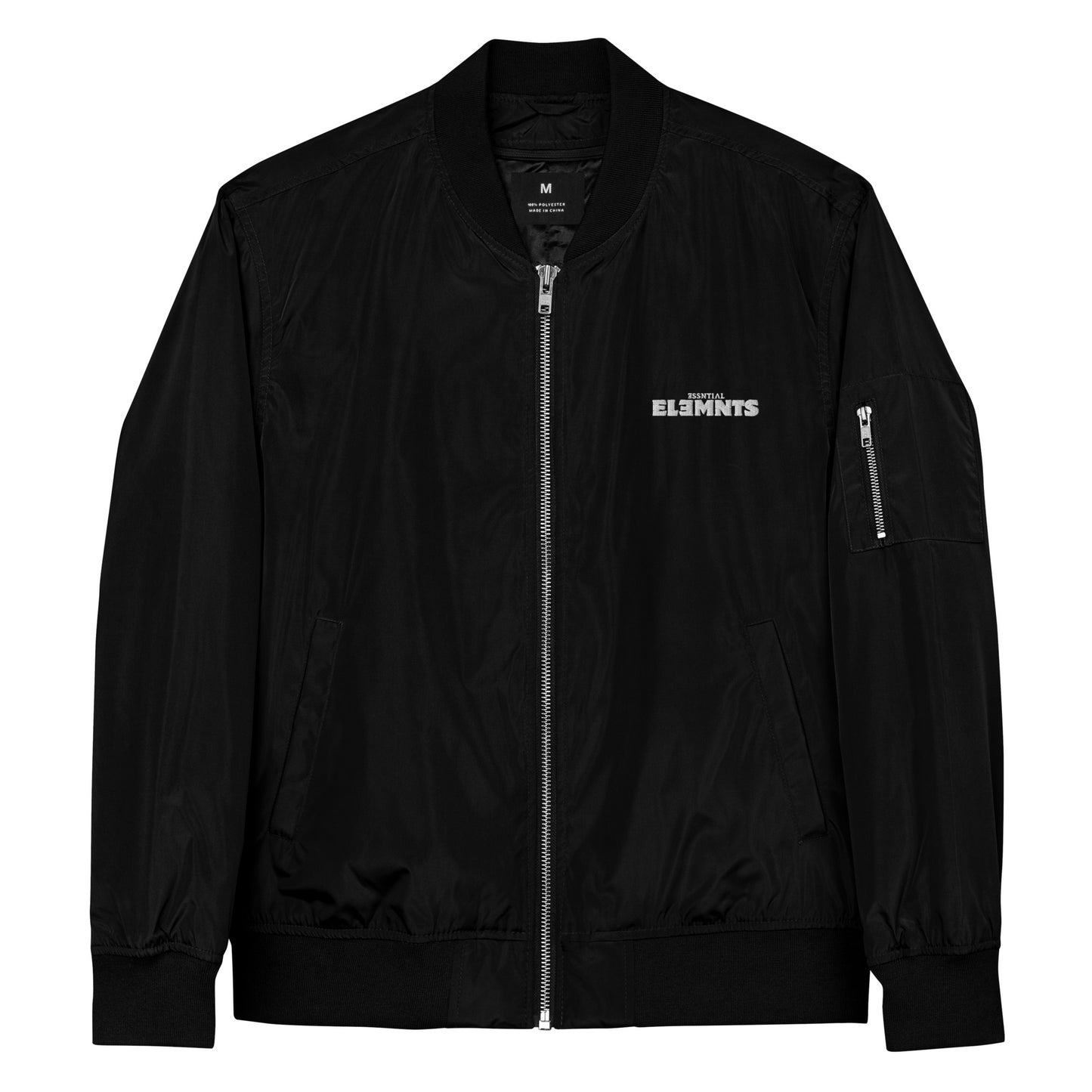 ƎSSNTIΛL ELƎMNTS Premium Embroidered Recycled Bomber Jacket