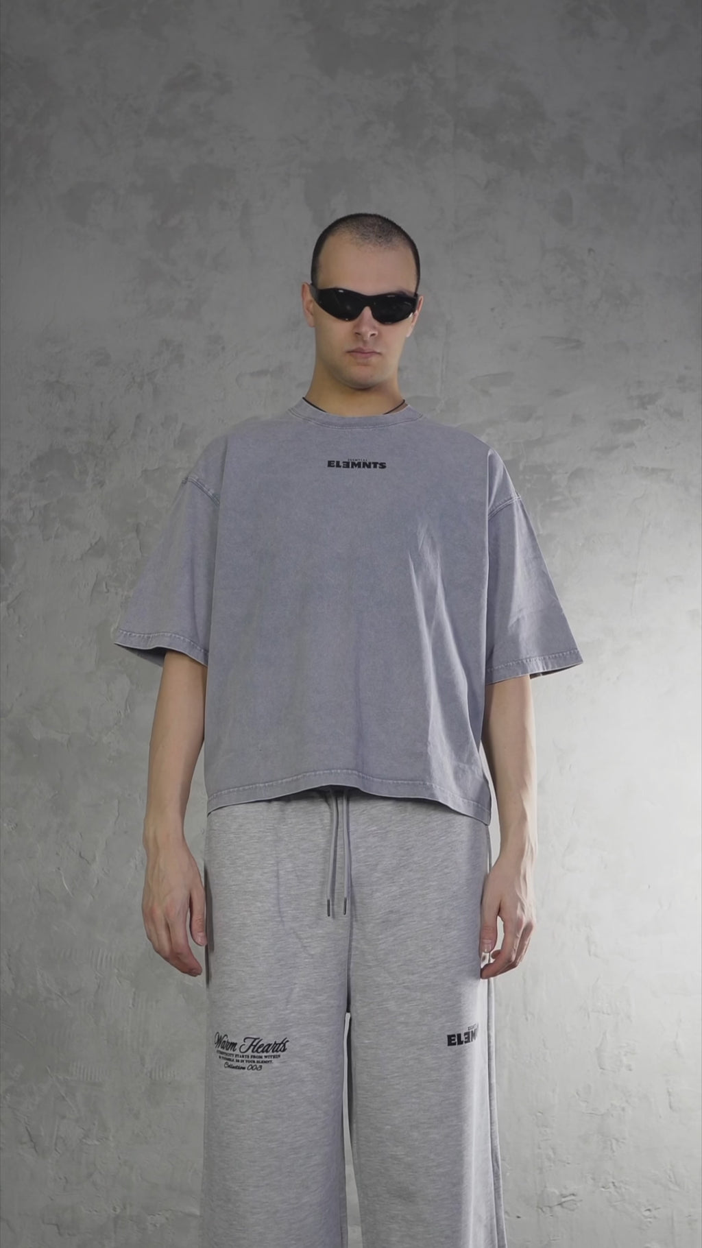 ESSNTIAL ELEMNTS WH 275G Mineral Wash Boxy Cotton Tee