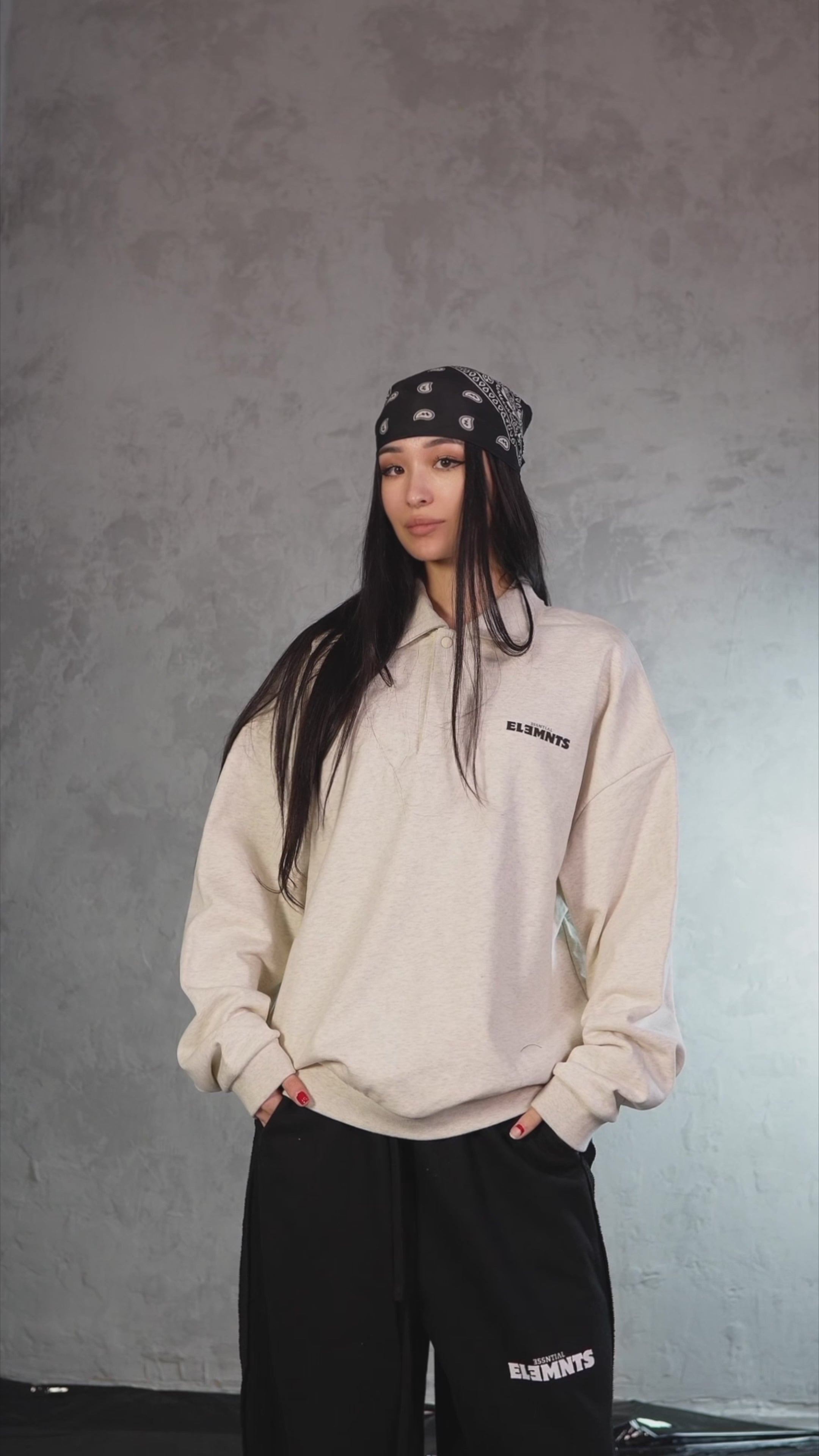 ESSNTIAL ELEMNTS WH 445G Heavyweight Fleece Polo Sweatshirt